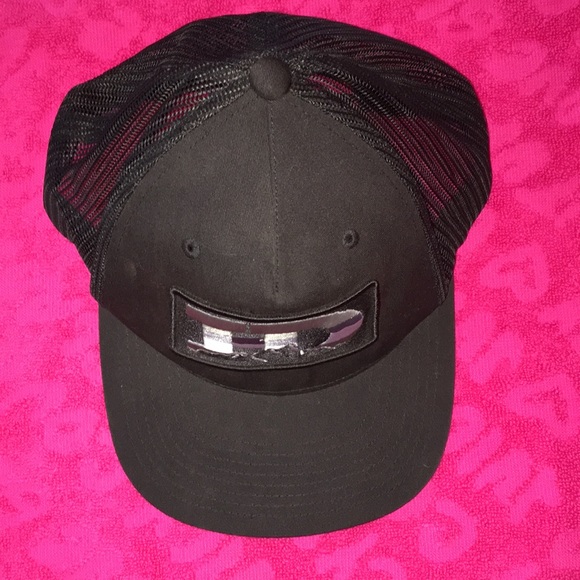 Hammer Down SnapBack hat 5 panel mesh back black cap - Picture 11 of 12